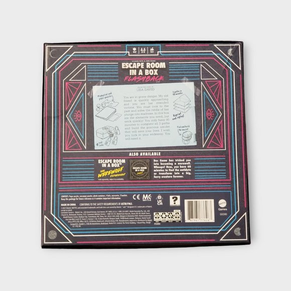 Escape Room in A Box Flashback Board Game (Mattel) - Picture 2 of 2